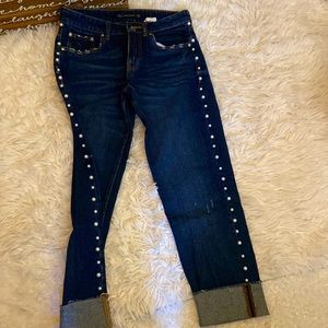 ZARA Denim with Pearls